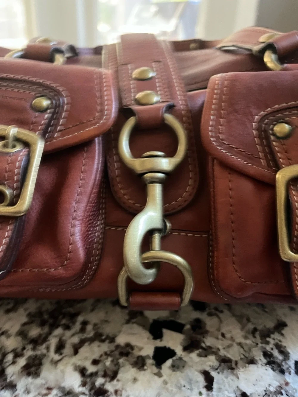 Coach Legacy Mandy satchel leather with brass hardware. Pre-Owned condition-Good - Picture 15 of 16